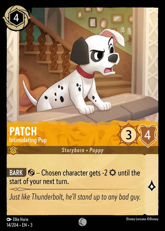 Patch - Intimidating Pup - 14/204 - Common - Into the Inklands - Disney Lorcana