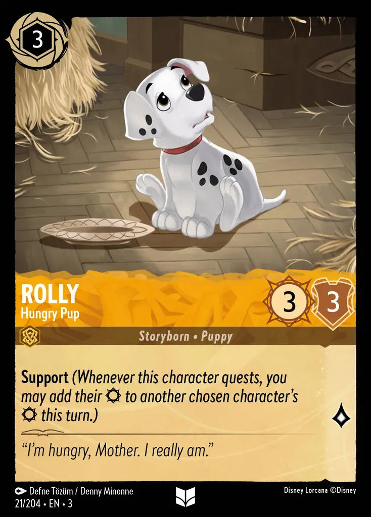 Rolly - Hungry Pup - 21/204 - Uncommon - Into the Inklands - Disney Lorcana