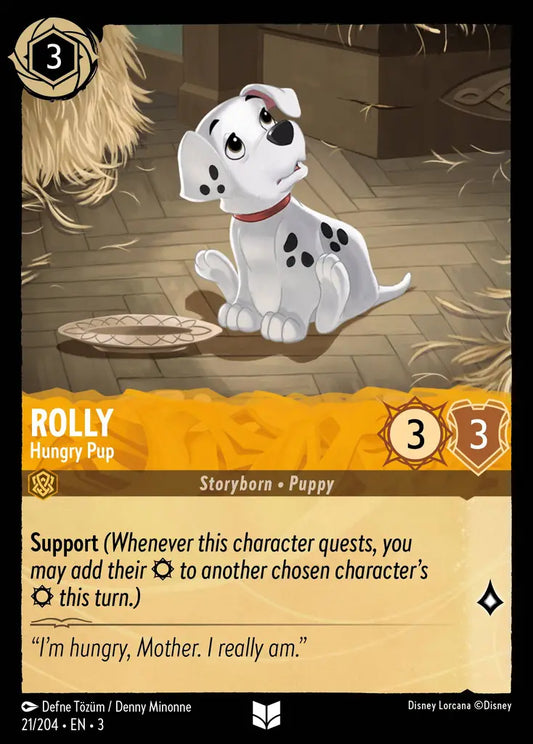 Rolly - Hungry Pup - 21/204 - Uncommon - Into the Inklands - Disney Lorcana