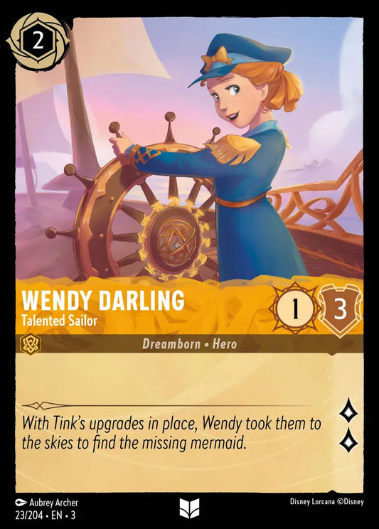 Wendy Darling - Talented Sailor - 23/204 - Uncommon - Into the Inklands - Disney Lorcana