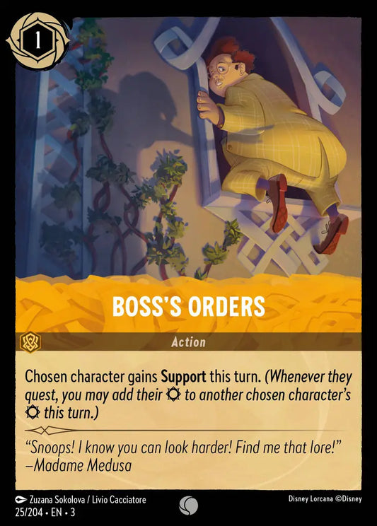 Boss's Orders - 25/204 - Common - Into the Inklands - Disney Lorcana