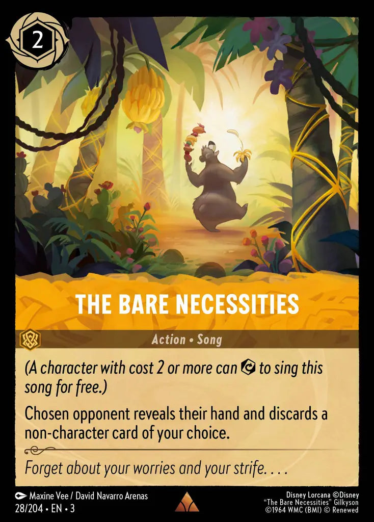 The Bare Necessities - 28/204 - Rare - Into the Inklands - Disney Lorcana