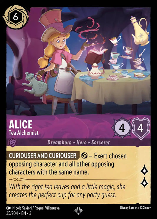 Alice - Tea Alchemist - 35/204 - Super Rare - Into the Inklands - Disney Lorcana