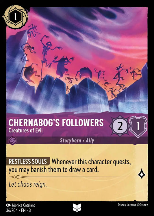 Chernabog's Followers - Creatures of Evil - 36/204 - Uncommon - Into the Inklands - Disney Lorcana