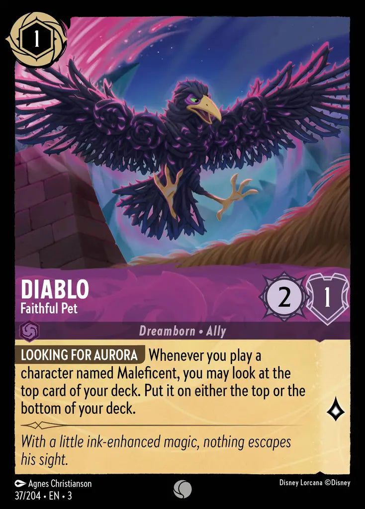 Diablo - Faithful Pet - 37/204 - Common - Into the Inklands - Disney Lorcana