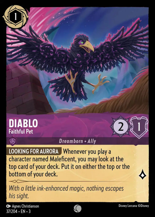 Diablo - Faithful Pet - 37/204 - Common - Into the Inklands - Disney Lorcana