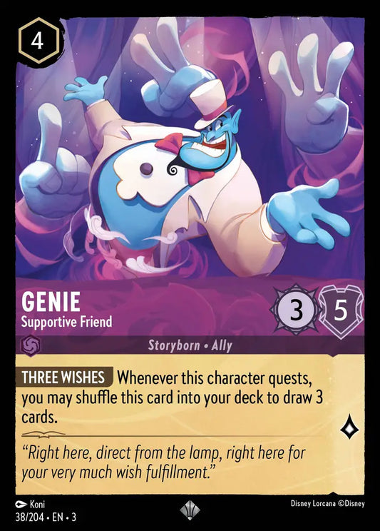 Genie - Supportive Friend - 38/204 - Super Rare - Into the Inklands - Disney Lorcana
