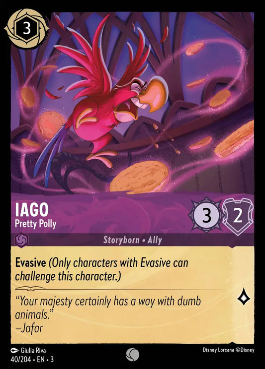 Iago - Pretty Polly - 40/204 - Common - Into the Inklands - Disney Lorcana