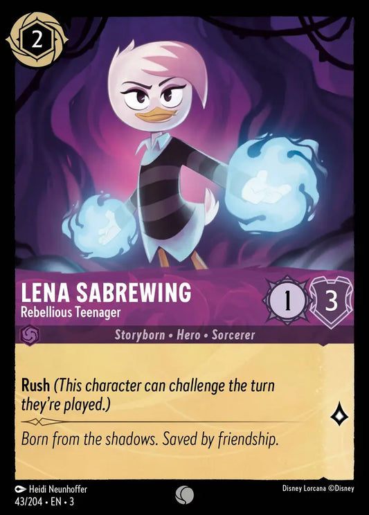 Lena Darkwing - Rebellious Teenager - 43/204 - Common - Into the Inklands - Disney Lorcana