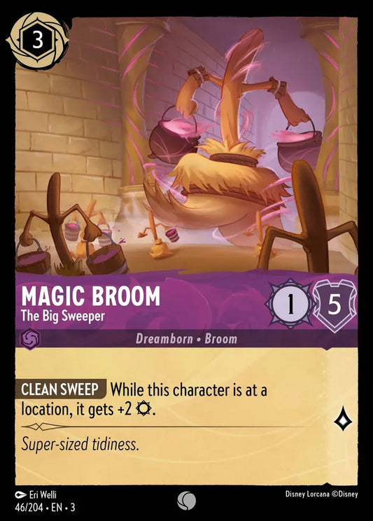 Magic Broom - The Big Sweeper - 46/204 - Common - Into the Inklands - Disney Lorcana