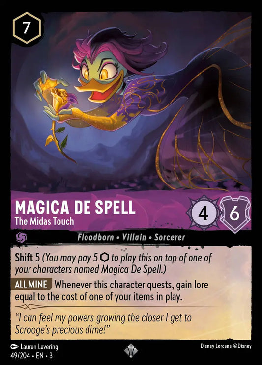 Magica De Spell - Midas Touch - 49/204 - Super Rare - Into the Inklands - Disney Lorcana