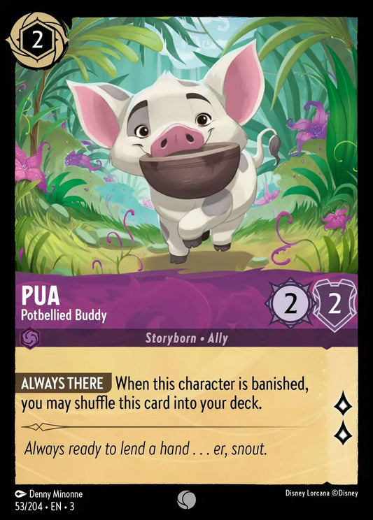 Pua - Potbellied Buddy - 53/204 - Common - Into the Inklands - Disney Lorcana