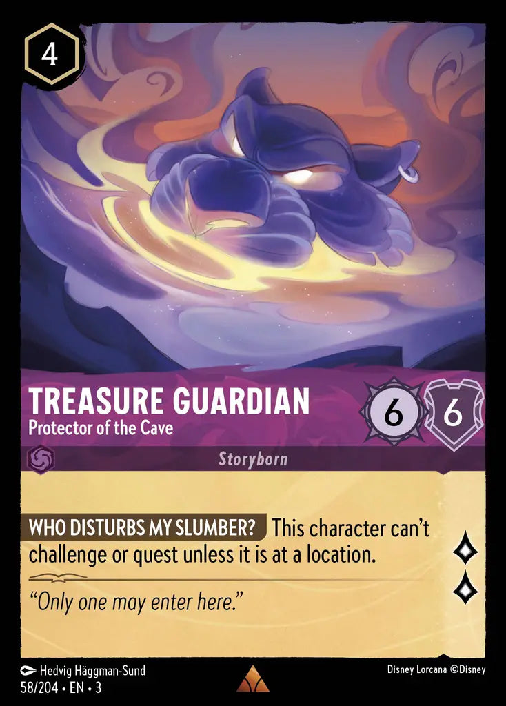 Treasure Guardian - Protector of the Cave - 58/204 - Rare - Into the Inklands - Disney Lorcana