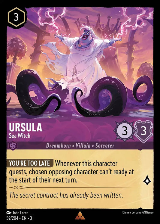 Ursula - Sea Witch - 59/204 - Rare - Into the Inklands - Disney Lorcana