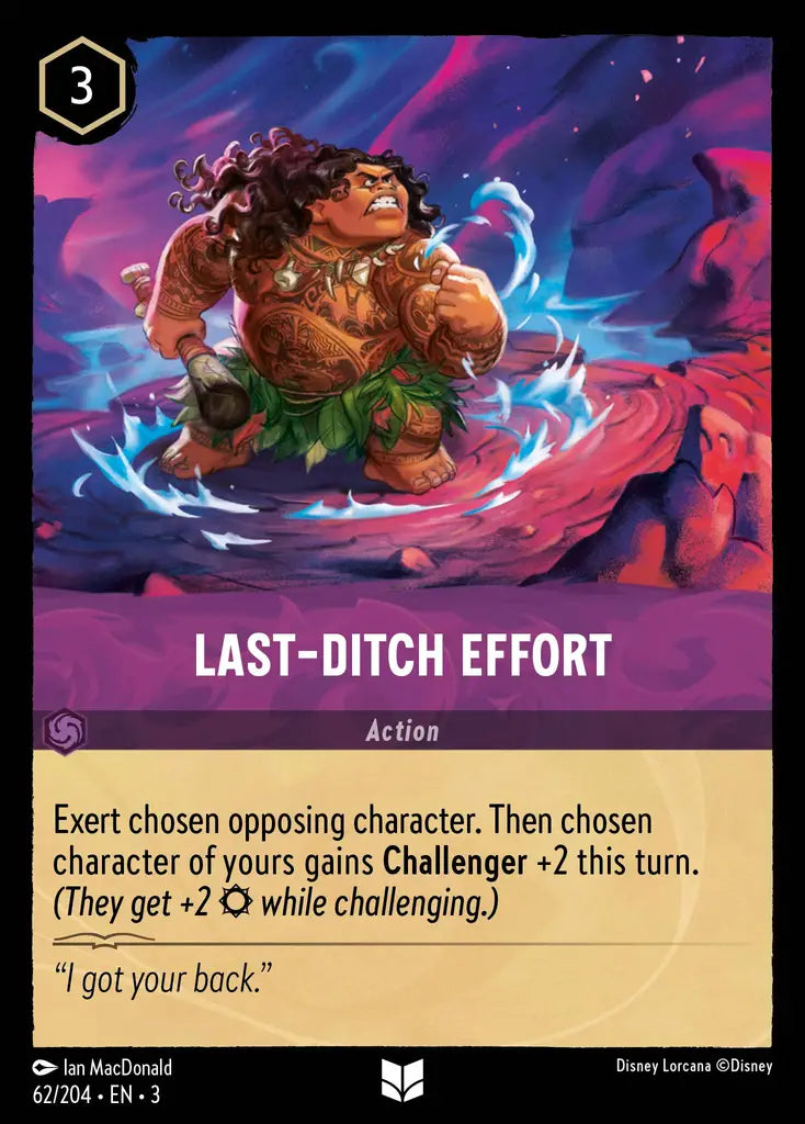 Last-Ditch Effort - 62/204 - Uncommon - Into the Inklands - Disney Lorcana