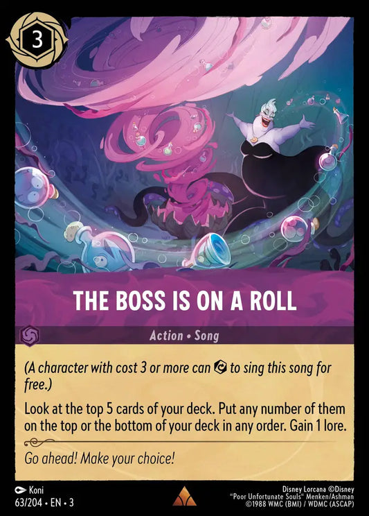 The Boss is on a Roll - 63/204 - Rare - Into the Inklands - Disney Lorcana