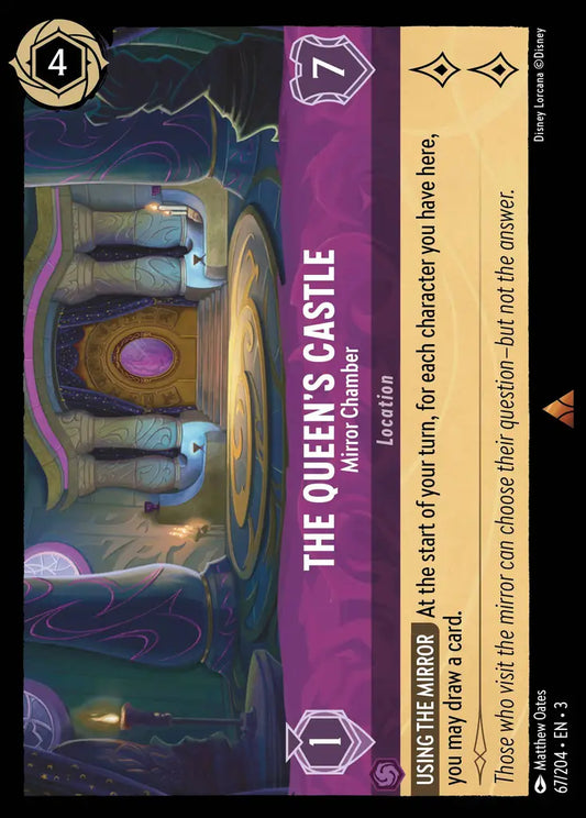 The Queen's Castle - Mirror Chamber - 67/204 - Rare - Into the Inklands - Disney Lorcana