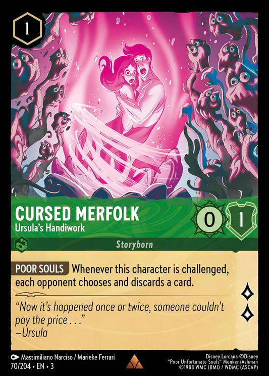 Cursed Merfolk - Ursula's Handiwork - 70/204 - Rare - Into the Inklands - Disney Lorcana