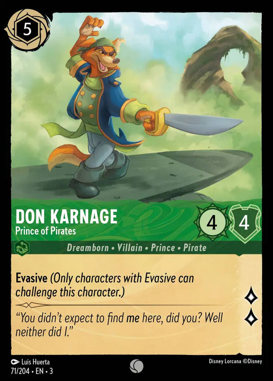 Don Karnage - Prince of Pirates - 71/204 - Common - Into the Inklands - Disney Lorcana