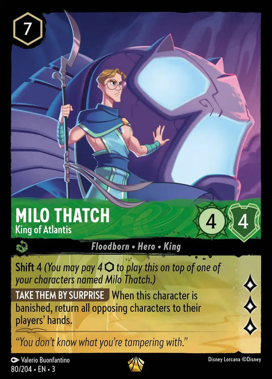 Milo Thatch - King of Atlantis - 80/204 - Legendary - Into the Inklands - Disney Lorcana