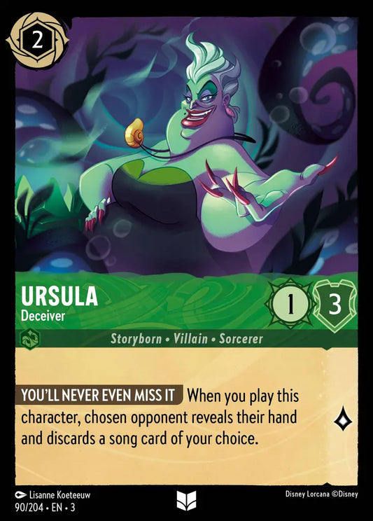 Ursula - Deceiver - 90/204 - Uncommon - Into the Inklands - Disney Lorcana