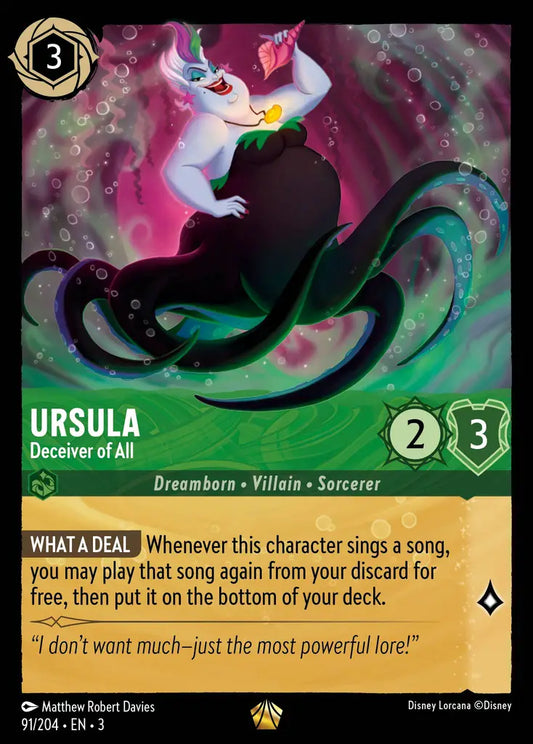 Ursula - Deceiver of All - 91/204 - Legendary - Into the Inklands - Disney Lorcana