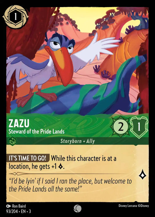 Zazu - Steward of the Pride Lands - 93/204 - Common - Into the Inklands - Disney Lorcana