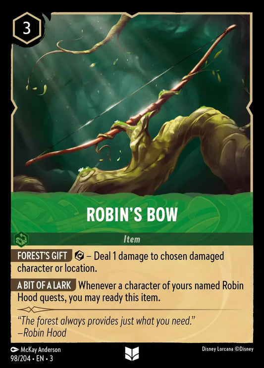 Robin's Bow - 98/204 - Uncommon - Into the Inklands - Disney Lorcana