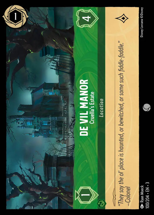 De Vil Manor - Cruella's Estate - 100/204 - Common - Into the Inklands - Disney Lorcana