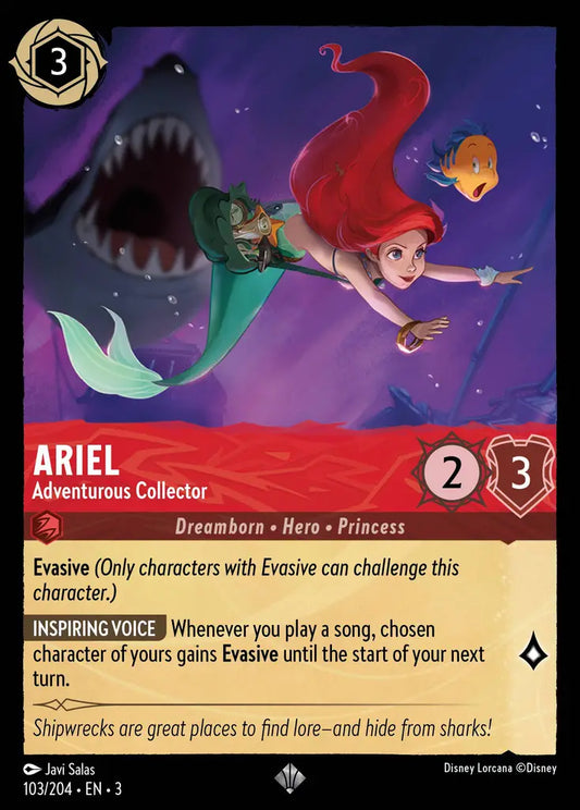 Ariel - Adventurous Collector - 103/204 - Super Rare - Into the Inklands - Disney Lorcana