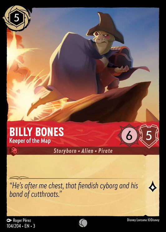 Billy Bones - Keeper of the Map - 104/204 - Common - Into the Inklands - Disney Lorcana