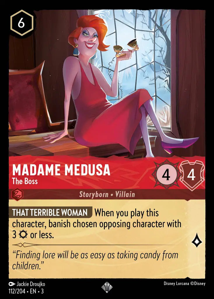Madame Medusa - The Boss - 112/204 - Super Rare - Into the Inklands - Disney Lorcana