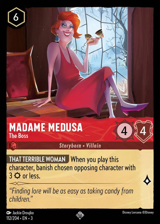 Madame Medusa - The Boss - 112/204 - Super Rare - Into the Inklands - Disney Lorcana
