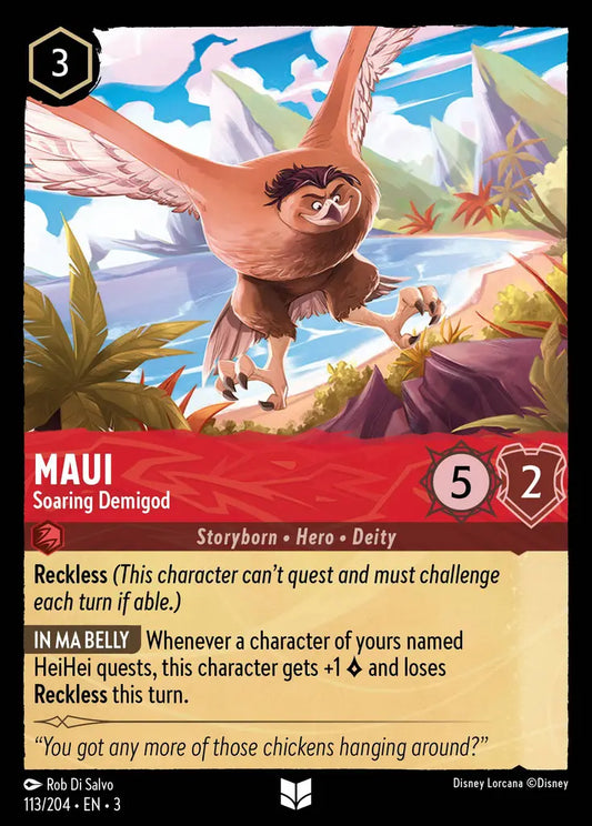 Maui - Soaring Demigod - 113/204 - Uncommon - Into the Inklands - Disney Lorcana