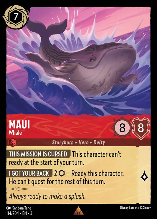 Maui - Whale - 114/204 - Rare - Into the Inklands - Disney Lorcana