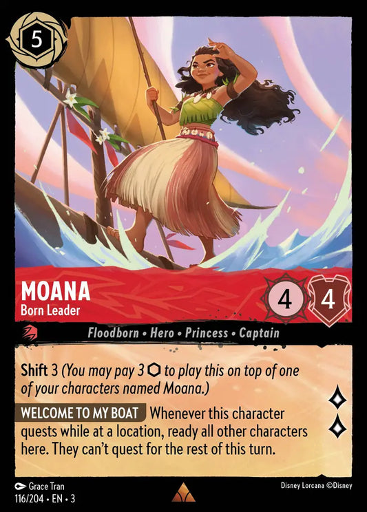 Moana - Born Leader - 116/204 - Rare - Into the Inklands - Disney Lorcana