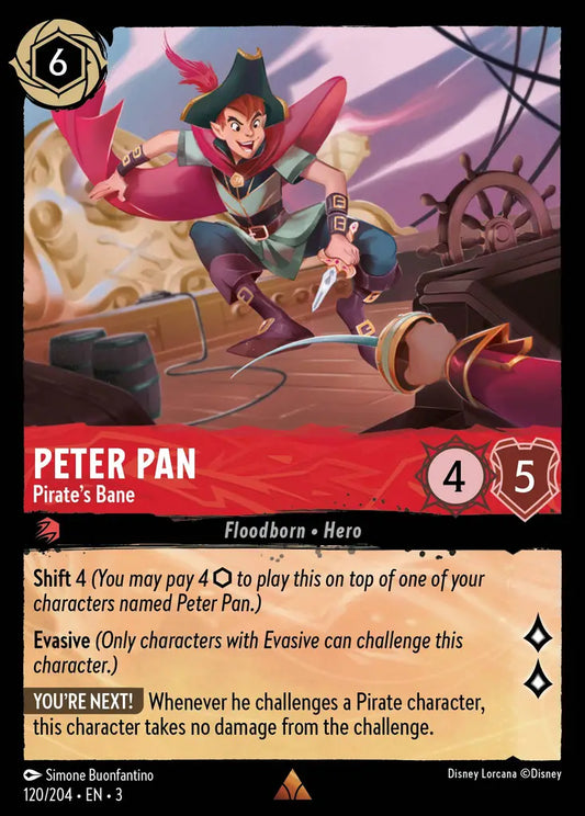 Peter Pan - Pirate's Bane - 120/204 - Rare - Into the Inklands - Disney Lorcana