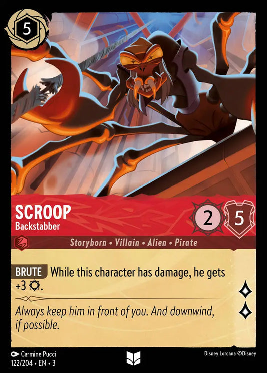 Scroop - Backstabber - 122/204 - Uncommon - Into the Inklands - Disney Lorcana