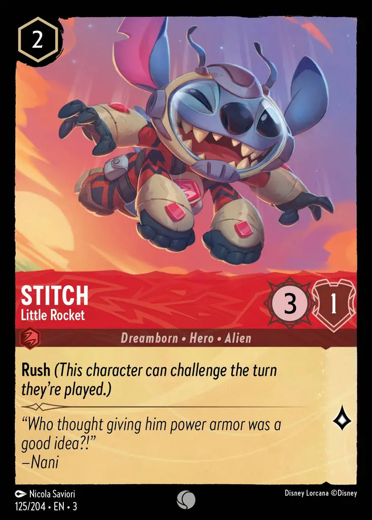 Stitch - Little Rocket - 125/204 - Common - Into the Inklands - Disney Lorcana