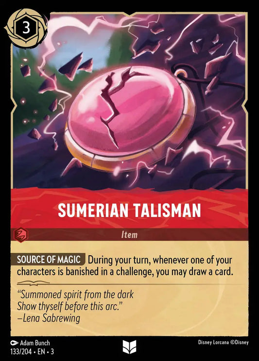 Sumerian Talisman - 133/204 - Uncommon - Into the Inklands - Disney Lorcana