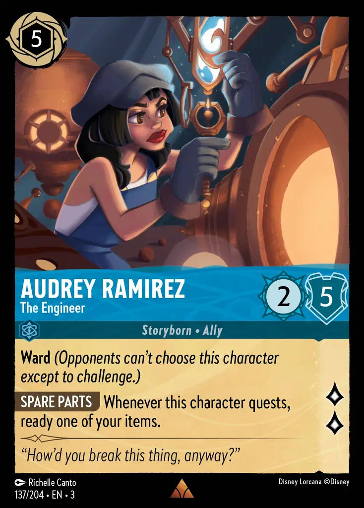 Audrey Ramirez - The Engineer - 137/204 - Rare - Into the Inklands - Disney Lorcana