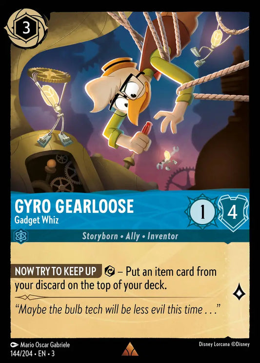 Gyro Gearloose - Gadget Whiz - 144/204 - Rare - Into the Inklands - Disney Lorcana