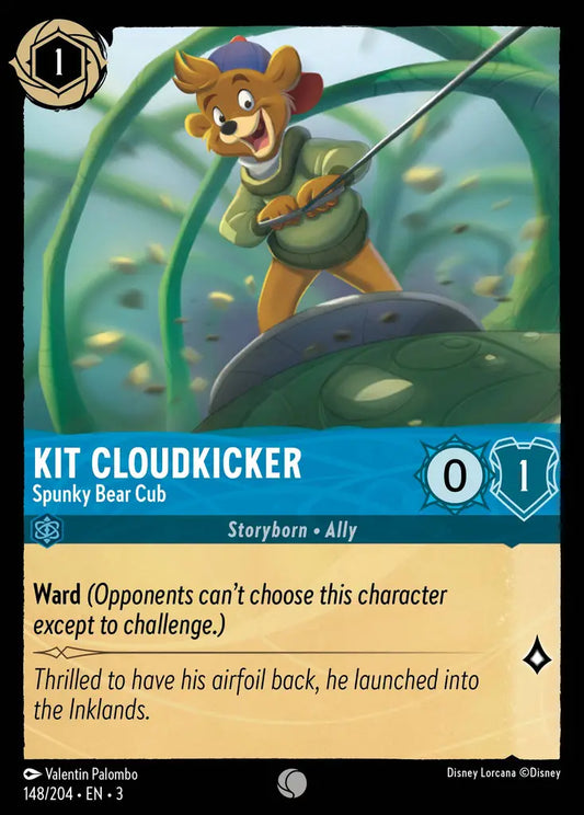 Kit Cloudkicker - Spunky Bear Cub - 148/204 - Common - Into the Inklands - Disney Lorcana