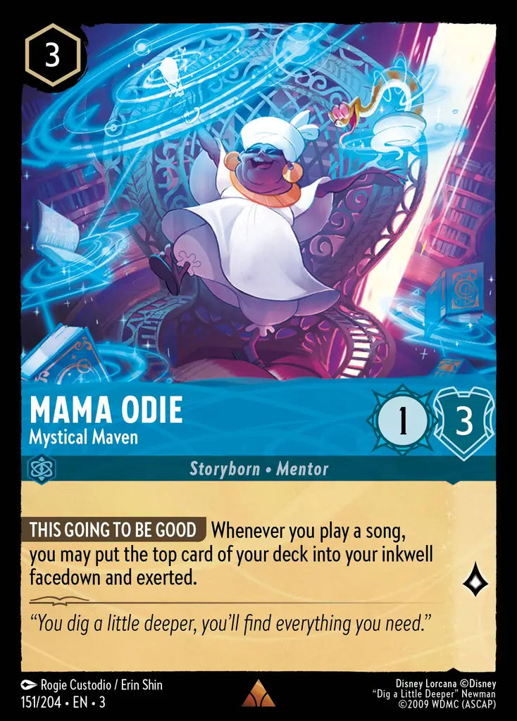 Mama Odie - Mystical Maven - 151/204 - Rare - Into the Inklands - Disney Lorcana
