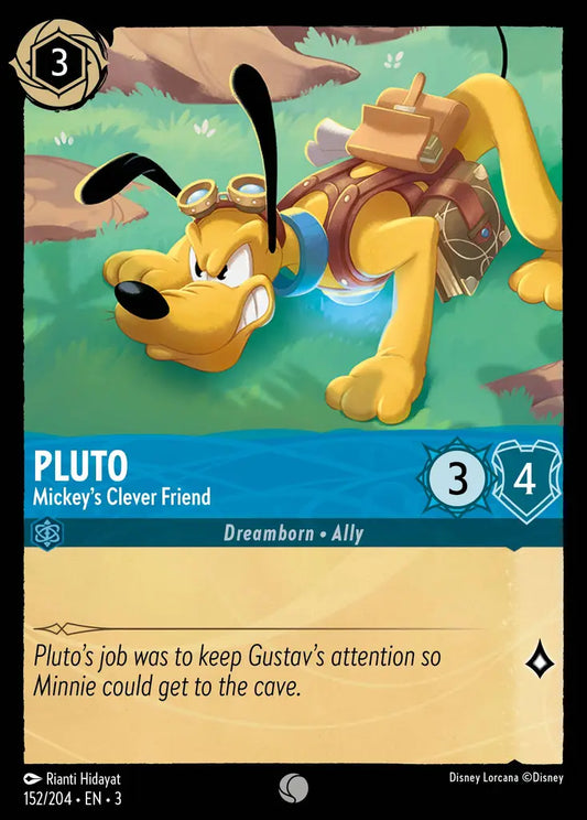 Pluto - Mickey's Clever Friend - 152/204 - Common - Into the Inklands - Disney Lorcana