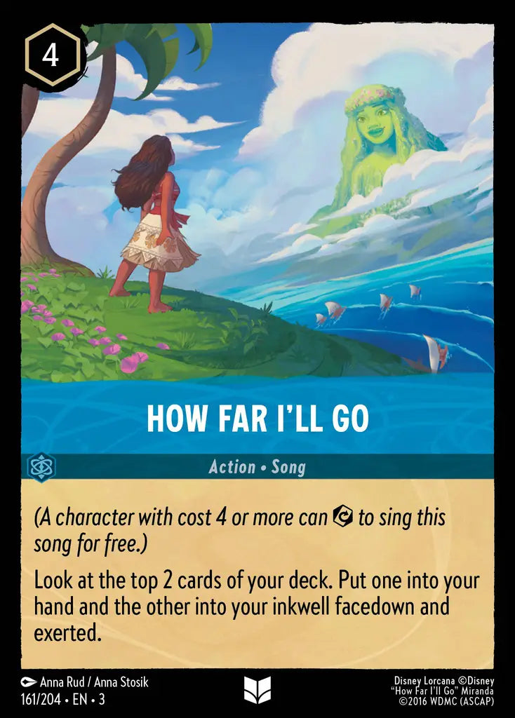 How Far I'll Go - 161/204 - Uncommon - Into the Inklands - Disney Lorcana