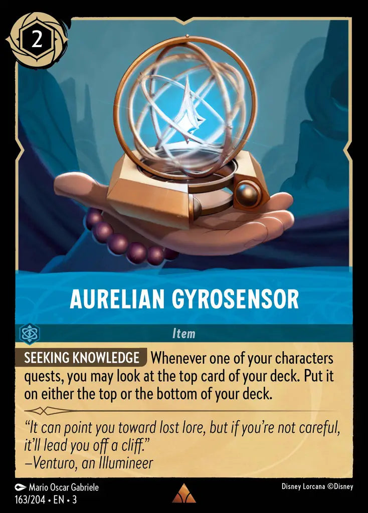 Aurelian Gyrosensor - 163/204 - Rare - Into the Inklands - Disney Lorcana