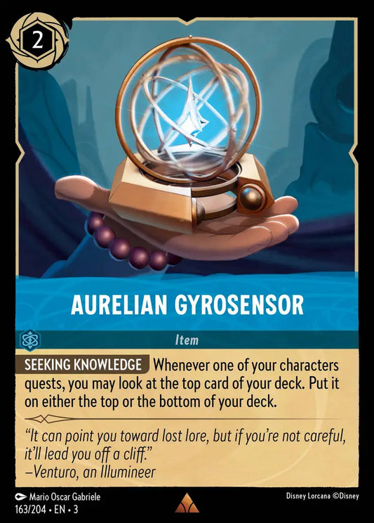 Aurelian Gyrosensor - 163/204 - Rare - Into the Inklands - Disney Lorcana