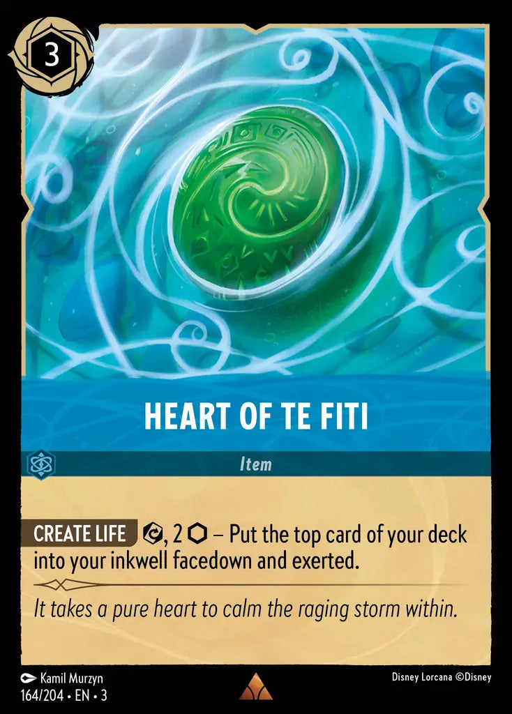 Heart of Te Fiti - 164/204 - Rare - Into the Inklands - Disney Lorcana