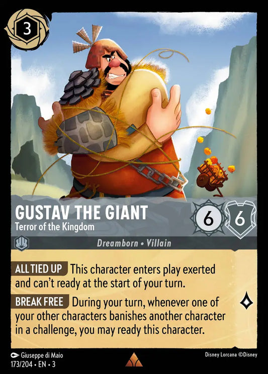 Gustav the Giant - Terror of the Kingdom - 173/204 - Rare - Into the Inklands - Disney Lorcana